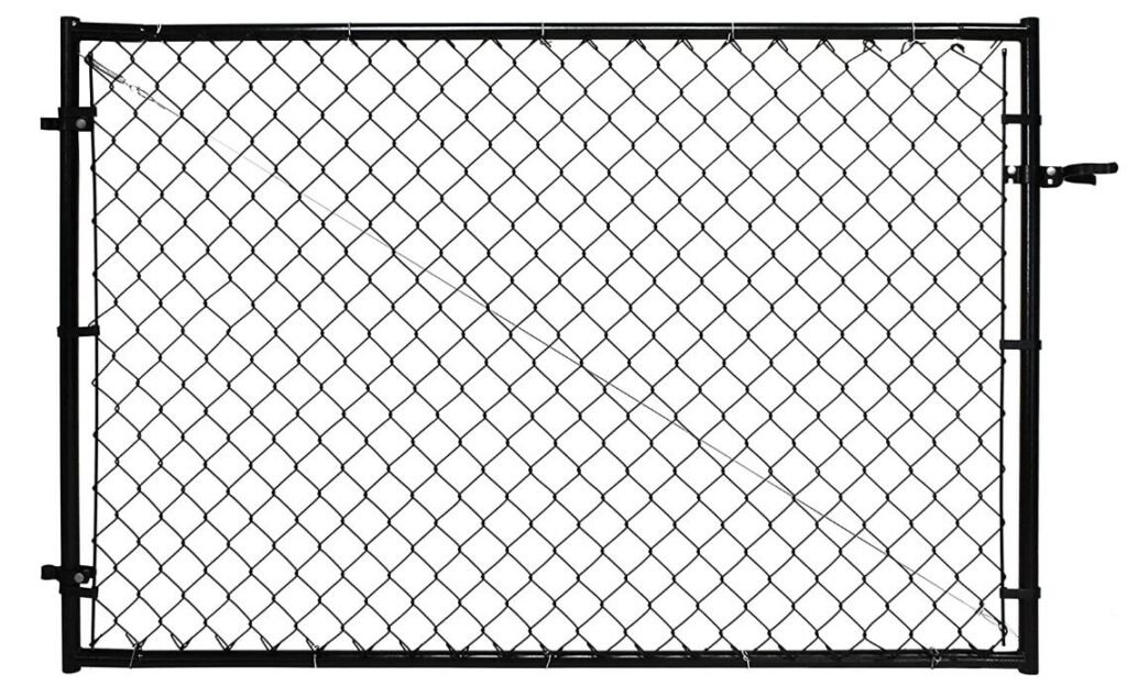 black chain link fence gates