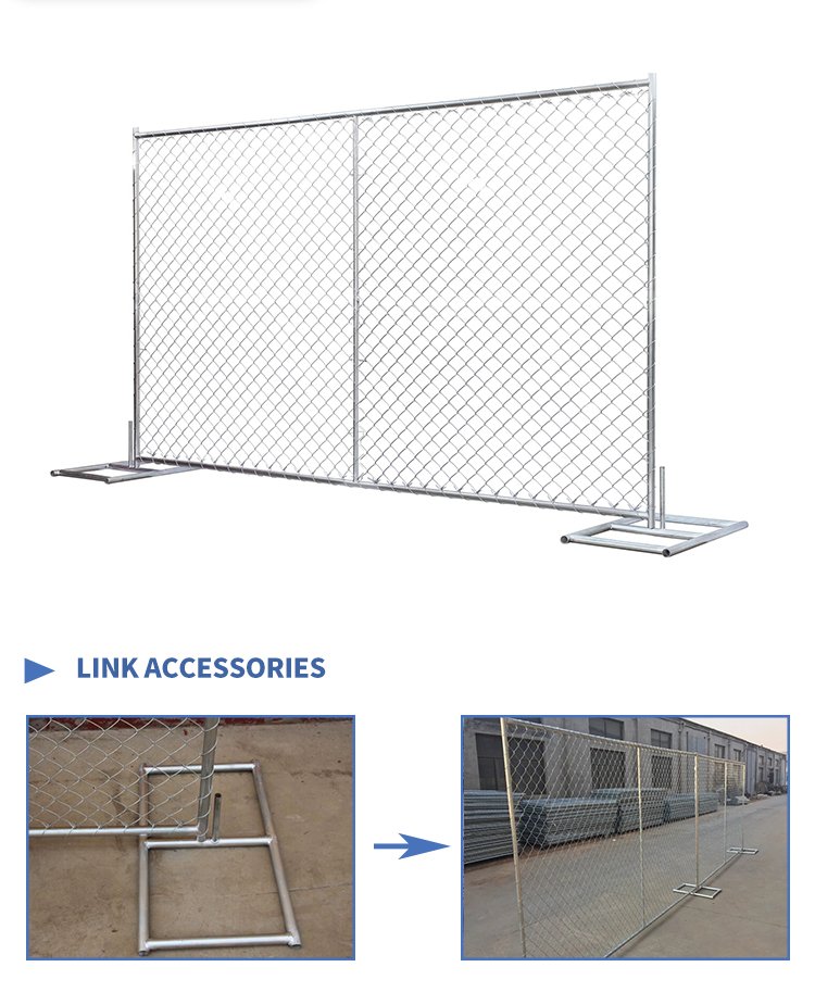 chain link steel temporary fencing 