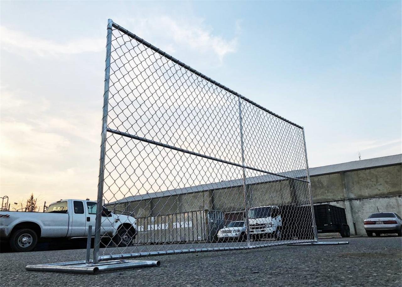 portable chain link fence panels