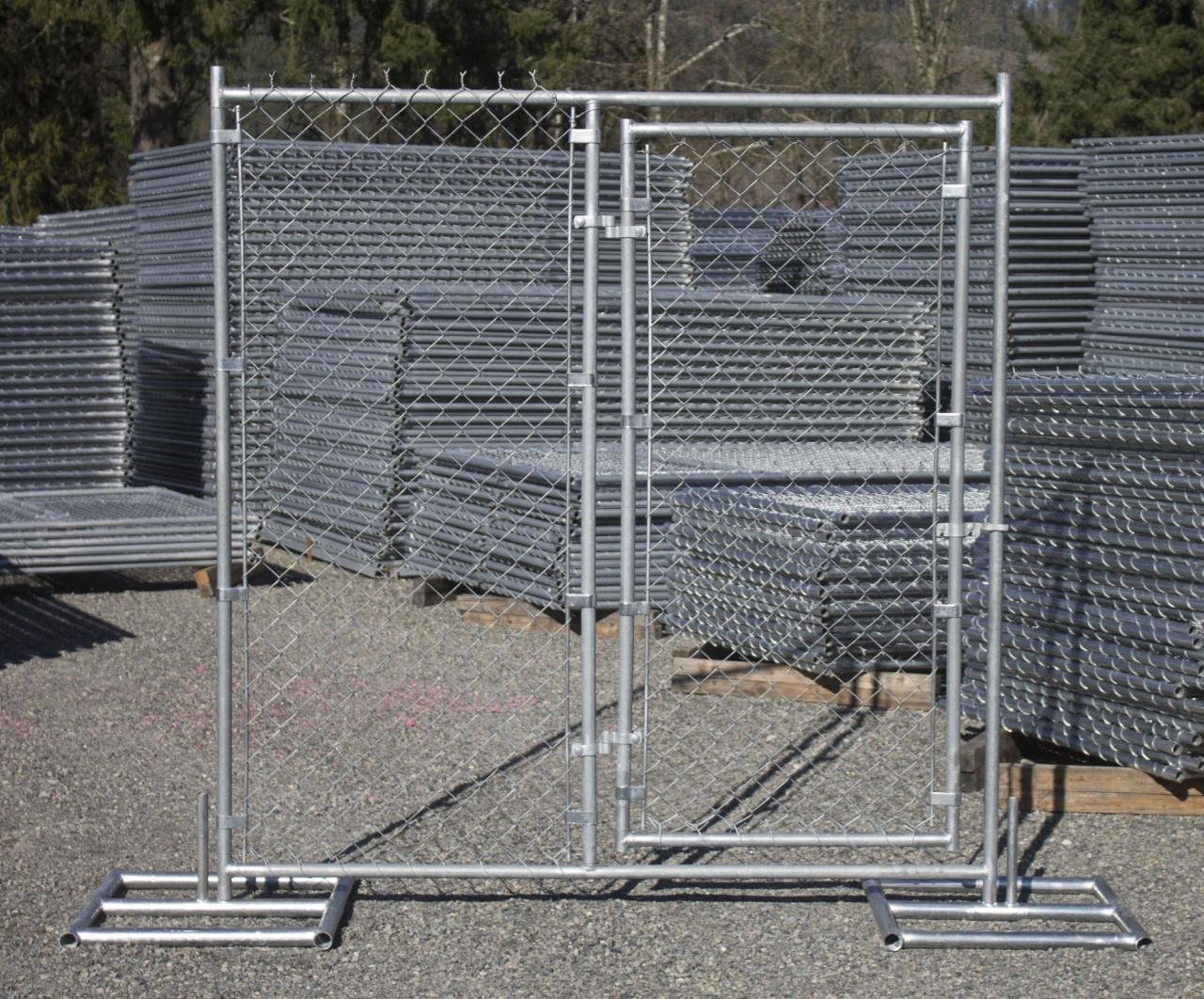 chain link fence panels with gates